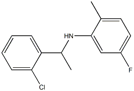 N-[1-(2-chlorophenyl)ethyl]-5-fluoro-2-methylaniline Struktur