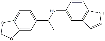 N-[1-(2H-1,3-benzodioxol-5-yl)ethyl]-1H-indol-5-amine Struktur