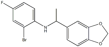 N-[1-(2H-1,3-benzodioxol-5-yl)ethyl]-2-bromo-4-fluoroaniline Struktur