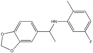 N-[1-(2H-1,3-benzodioxol-5-yl)ethyl]-5-fluoro-2-methylaniline Struktur