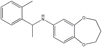 N-[1-(2-methylphenyl)ethyl]-3,4-dihydro-2H-1,5-benzodioxepin-7-amine Struktur