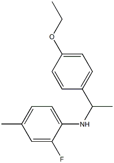 N-[1-(4-ethoxyphenyl)ethyl]-2-fluoro-4-methylaniline Struktur