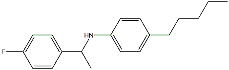 N-[1-(4-fluorophenyl)ethyl]-4-pentylaniline Struktur