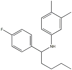 N-[1-(4-fluorophenyl)pentyl]-3,4-dimethylaniline Struktur