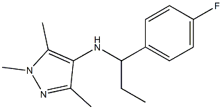 N-[1-(4-fluorophenyl)propyl]-1,3,5-trimethyl-1H-pyrazol-4-amine Struktur