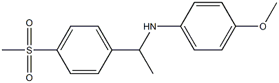 N-[1-(4-methanesulfonylphenyl)ethyl]-4-methoxyaniline Struktur