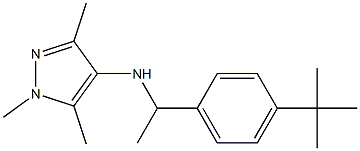 N-[1-(4-tert-butylphenyl)ethyl]-1,3,5-trimethyl-1H-pyrazol-4-amine Struktur