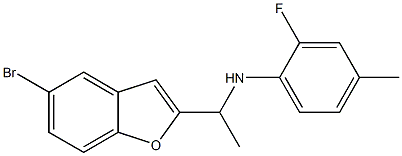 N-[1-(5-bromo-1-benzofuran-2-yl)ethyl]-2-fluoro-4-methylaniline Struktur