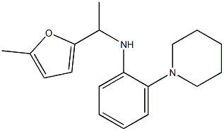 N-[1-(5-methylfuran-2-yl)ethyl]-2-(piperidin-1-yl)aniline Struktur