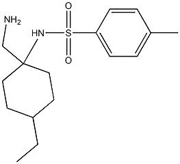 N-[1-(aminomethyl)-4-ethylcyclohexyl]-4-methylbenzene-1-sulfonamide Struktur