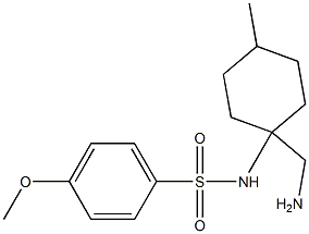 N-[1-(aminomethyl)-4-methylcyclohexyl]-4-methoxybenzene-1-sulfonamide Struktur