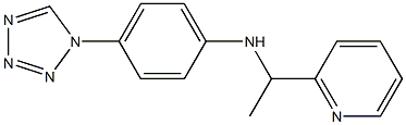 N-[1-(pyridin-2-yl)ethyl]-4-(1H-1,2,3,4-tetrazol-1-yl)aniline Struktur