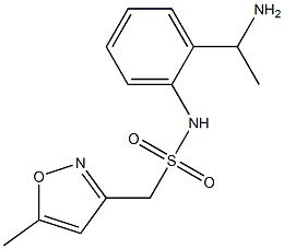 N-[2-(1-aminoethyl)phenyl]-1-(5-methyl-1,2-oxazol-3-yl)methanesulfonamide Struktur