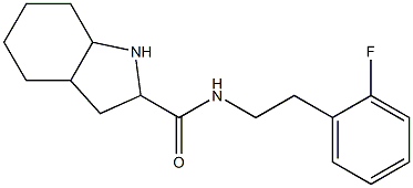 N-[2-(2-fluorophenyl)ethyl]octahydro-1H-indole-2-carboxamide Struktur