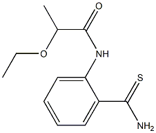 N-[2-(aminocarbonothioyl)phenyl]-2-ethoxypropanamide Struktur