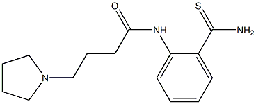 N-[2-(aminocarbonothioyl)phenyl]-4-pyrrolidin-1-ylbutanamide Struktur