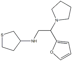 N-[2-(furan-2-yl)-2-(pyrrolidin-1-yl)ethyl]thiolan-3-amine Struktur