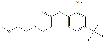 N-[2-amino-4-(trifluoromethyl)phenyl]-3-(2-methoxyethoxy)propanamide Struktur