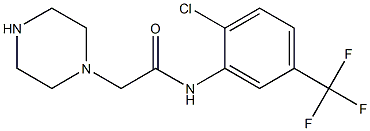 N-[2-chloro-5-(trifluoromethyl)phenyl]-2-(piperazin-1-yl)acetamide Struktur