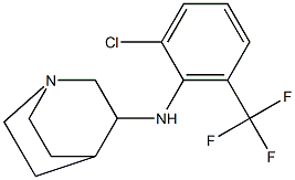 N-[2-chloro-6-(trifluoromethyl)phenyl]-1-azabicyclo[2.2.2]octan-3-amine Struktur