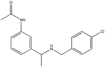 N-[3-(1-{[(4-chlorophenyl)methyl]amino}ethyl)phenyl]acetamide Struktur