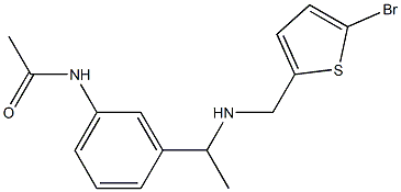 N-[3-(1-{[(5-bromothiophen-2-yl)methyl]amino}ethyl)phenyl]acetamide Struktur