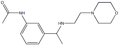 N-[3-(1-{[2-(morpholin-4-yl)ethyl]amino}ethyl)phenyl]acetamide Struktur