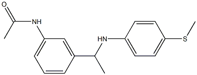 N-[3-(1-{[4-(methylsulfanyl)phenyl]amino}ethyl)phenyl]acetamide Struktur