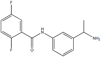 N-[3-(1-aminoethyl)phenyl]-2,5-difluorobenzamide Struktur