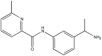 N-[3-(1-aminoethyl)phenyl]-6-methylpyridine-2-carboxamide Struktur