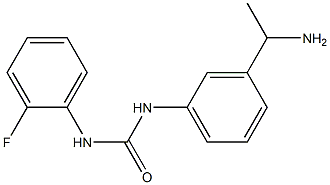 N-[3-(1-aminoethyl)phenyl]-N'-(2-fluorophenyl)urea Struktur