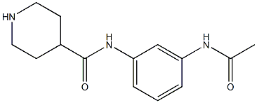 N-[3-(acetylamino)phenyl]piperidine-4-carboxamide Struktur