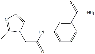 N-[3-(aminocarbonothioyl)phenyl]-2-(2-methyl-1H-imidazol-1-yl)acetamide Struktur