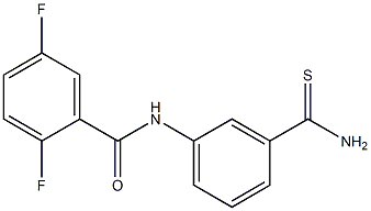 N-[3-(aminocarbonothioyl)phenyl]-2,5-difluorobenzamide Struktur