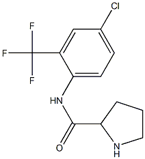 N-[4-chloro-2-(trifluoromethyl)phenyl]pyrrolidine-2-carboxamide Struktur