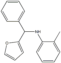 N-[furan-2-yl(phenyl)methyl]-2-methylaniline Struktur