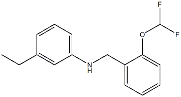 N-{[2-(difluoromethoxy)phenyl]methyl}-3-ethylaniline Struktur