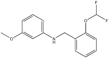 N-{[2-(difluoromethoxy)phenyl]methyl}-3-methoxyaniline Struktur