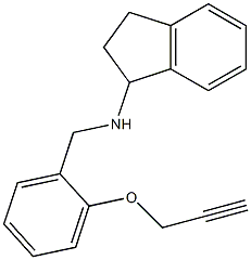 N-{[2-(prop-2-yn-1-yloxy)phenyl]methyl}-2,3-dihydro-1H-inden-1-amine Struktur