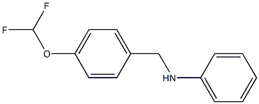 N-{[4-(difluoromethoxy)phenyl]methyl}aniline Struktur