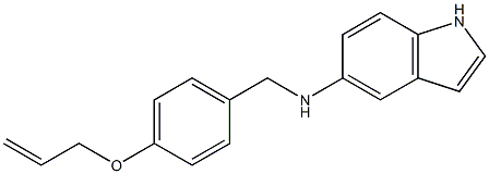 N-{[4-(prop-2-en-1-yloxy)phenyl]methyl}-1H-indol-5-amine Struktur