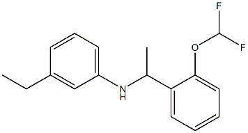 N-{1-[2-(difluoromethoxy)phenyl]ethyl}-3-ethylaniline Struktur