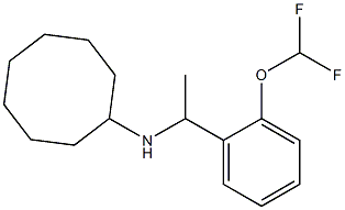 N-{1-[2-(difluoromethoxy)phenyl]ethyl}cyclooctanamine Struktur