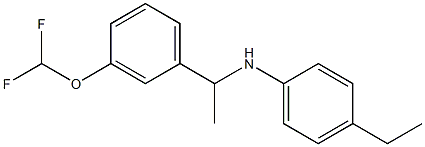 N-{1-[3-(difluoromethoxy)phenyl]ethyl}-4-ethylaniline Struktur