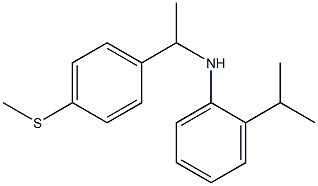 N-{1-[4-(methylsulfanyl)phenyl]ethyl}-2-(propan-2-yl)aniline Struktur