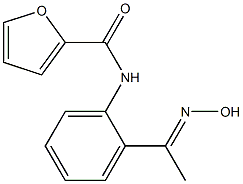 N-{2-[(1E)-N-hydroxyethanimidoyl]phenyl}-2-furamide Struktur