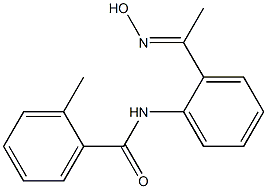 N-{2-[(1E)-N-hydroxyethanimidoyl]phenyl}-2-methylbenzamide Struktur