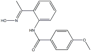 N-{2-[(1E)-N-hydroxyethanimidoyl]phenyl}-4-methoxybenzamide Struktur