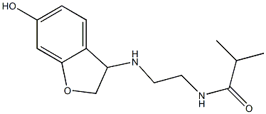 N-{2-[(6-hydroxy-2,3-dihydro-1-benzofuran-3-yl)amino]ethyl}-2-methylpropanamide Struktur