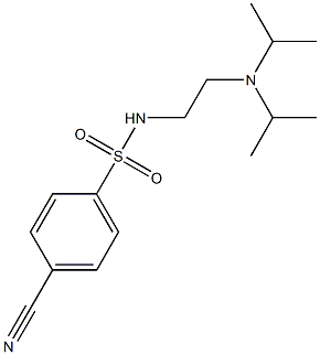 N-{2-[bis(propan-2-yl)amino]ethyl}-4-cyanobenzene-1-sulfonamide Struktur